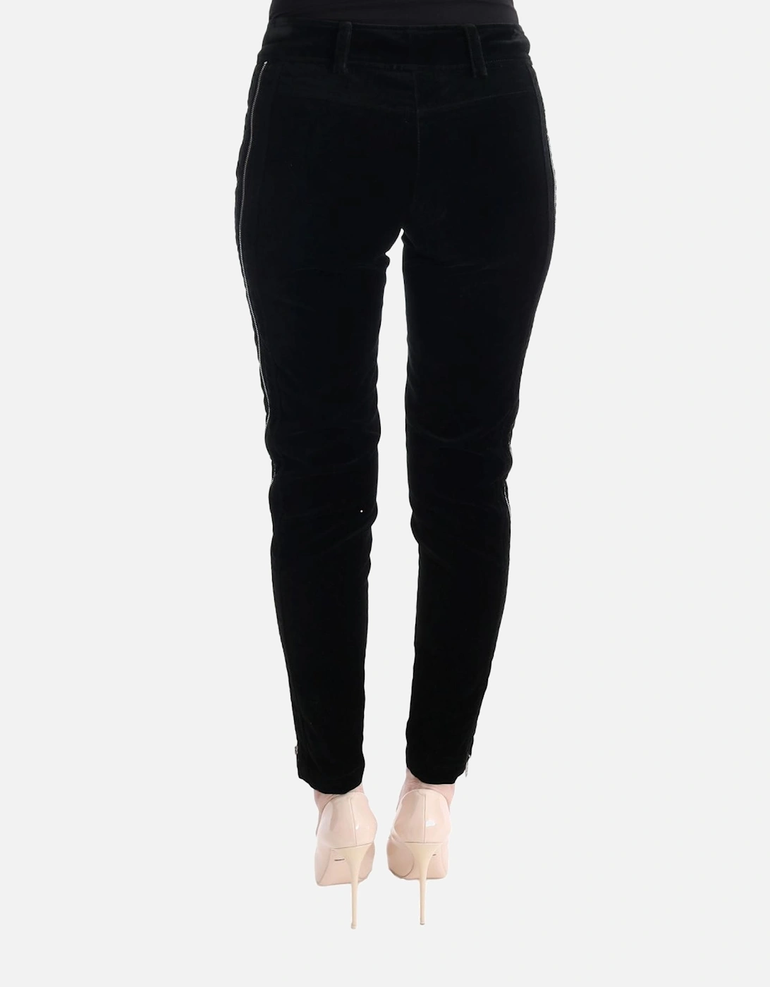 Velvet Trousers Slim Fit Women - Black Jeans