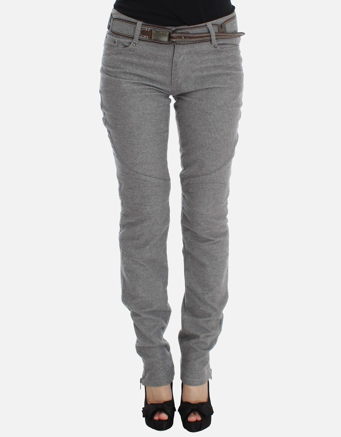 Grey Casual Pants Zip Ankle Detail Women - Gray Jeans, 7 of 6