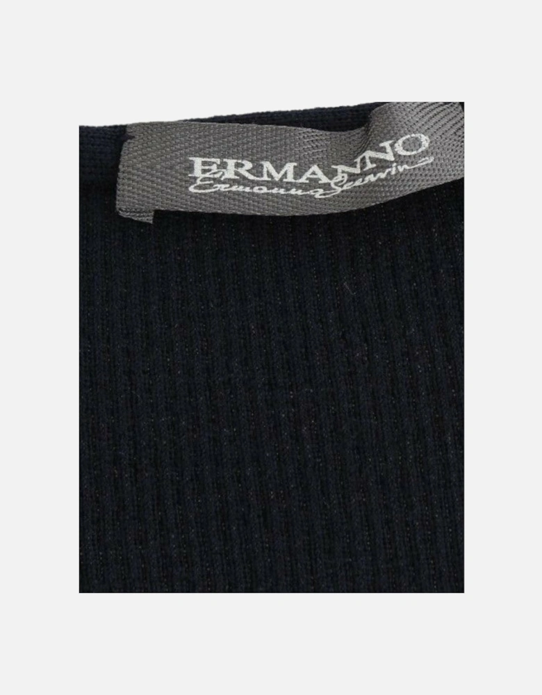 Knitted Wool Blend Longsleeve Sweater Women - Blue