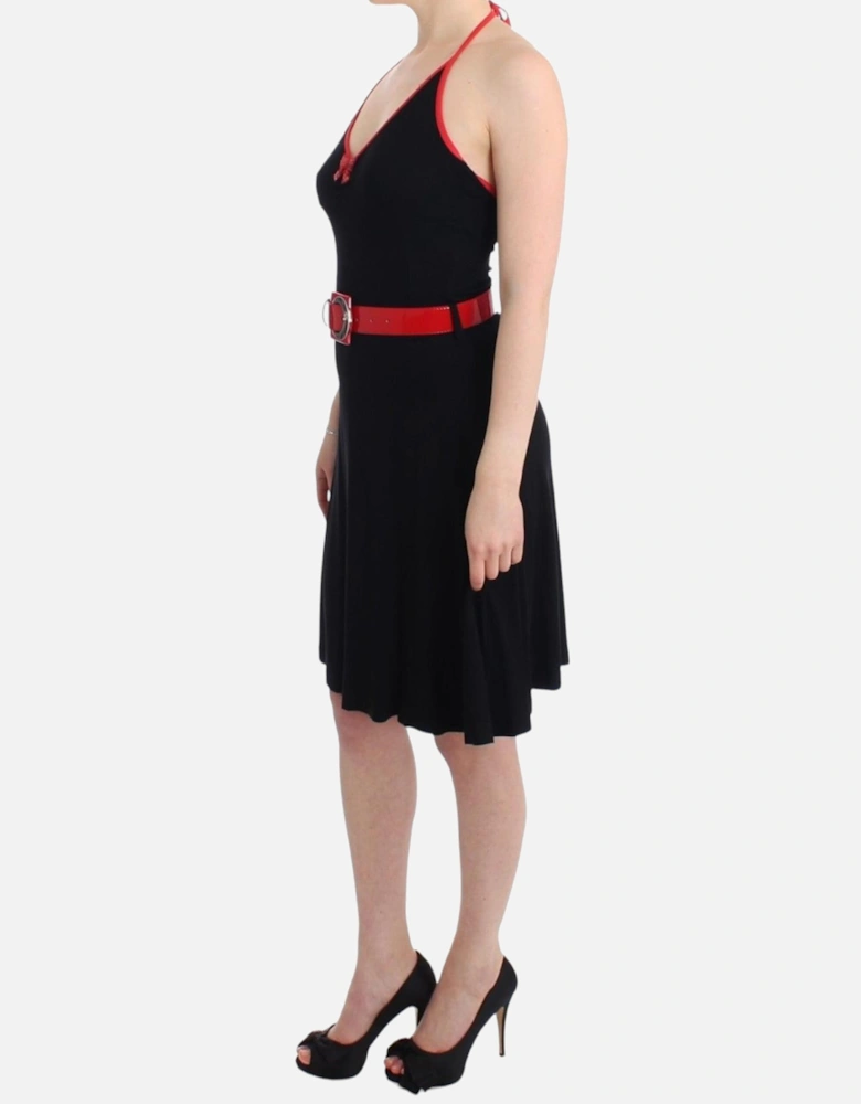 Halter Neck Aline Dress Women - Black Dresses