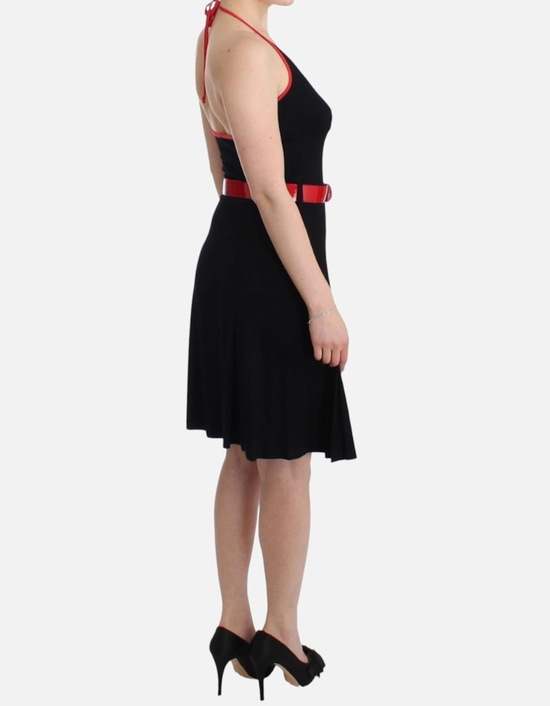 Halter Neck Aline Dress Women - Black Dresses