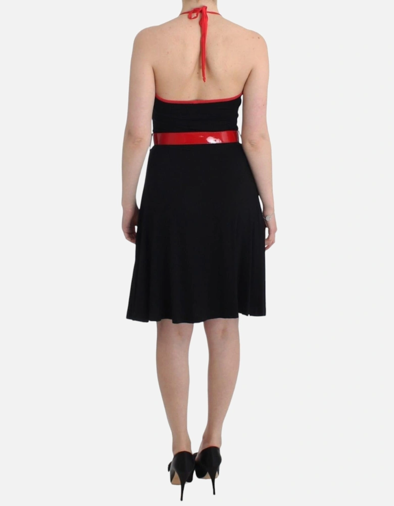 Halter Neck Aline Dress Women - Black Dresses
