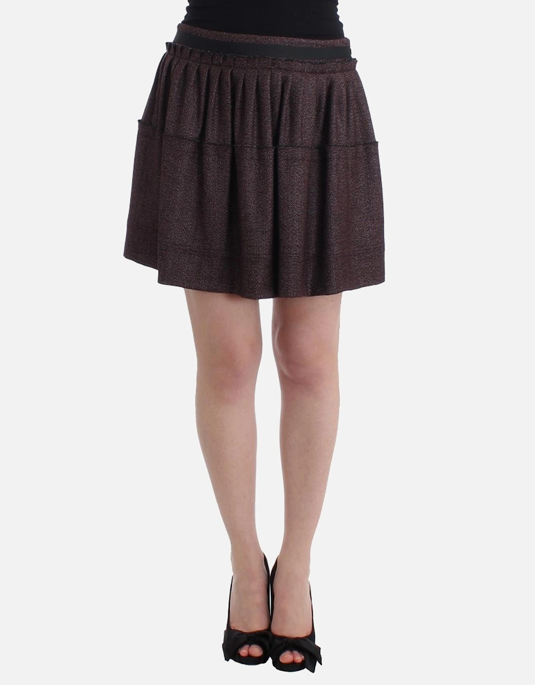 Metallic Knit Mini Skirt Women - Purple, 7 of 6