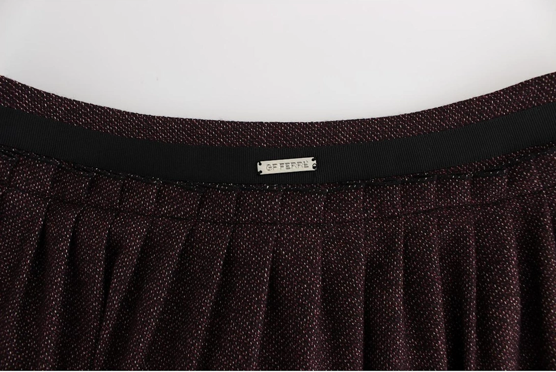 Metallic Knit Mini Skirt Women - Purple