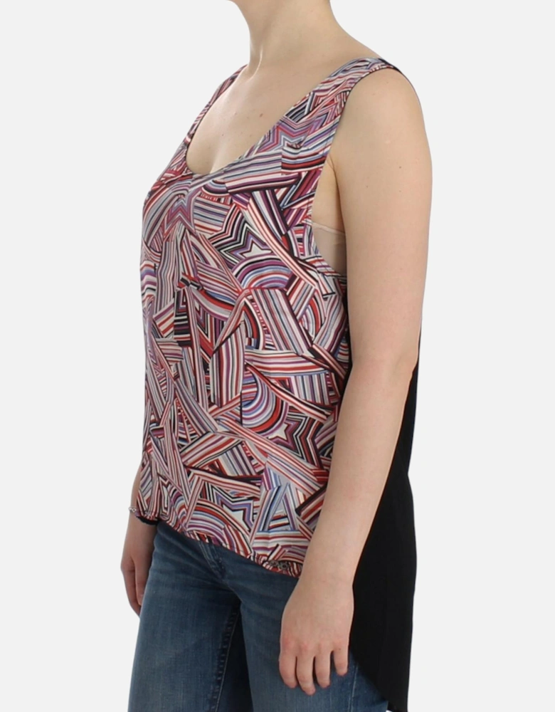 Sleeveless Multicolor Logo Detail T-Shirt Women
