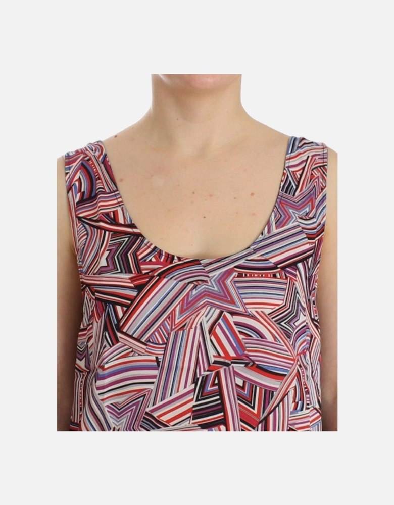 Sleeveless Multicolor Logo Detail T-Shirt Women
