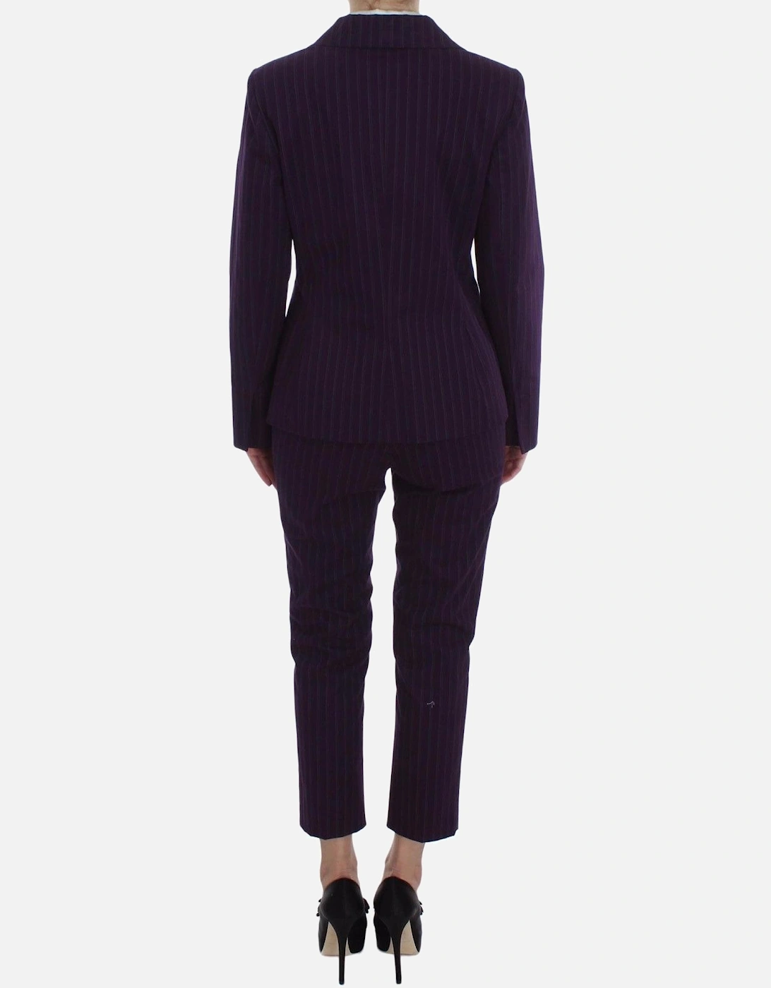 Pinstripe Pantsuit Purple Women Suits