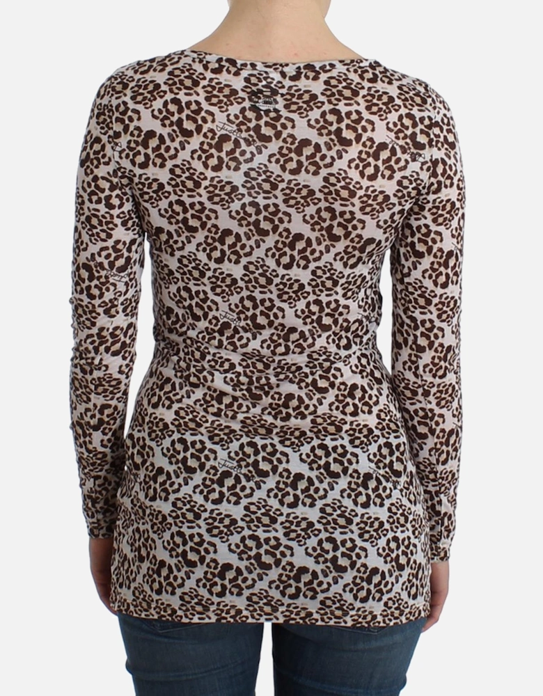 Leopard Print Long Sleeve Top Women - Brown T-Shirts