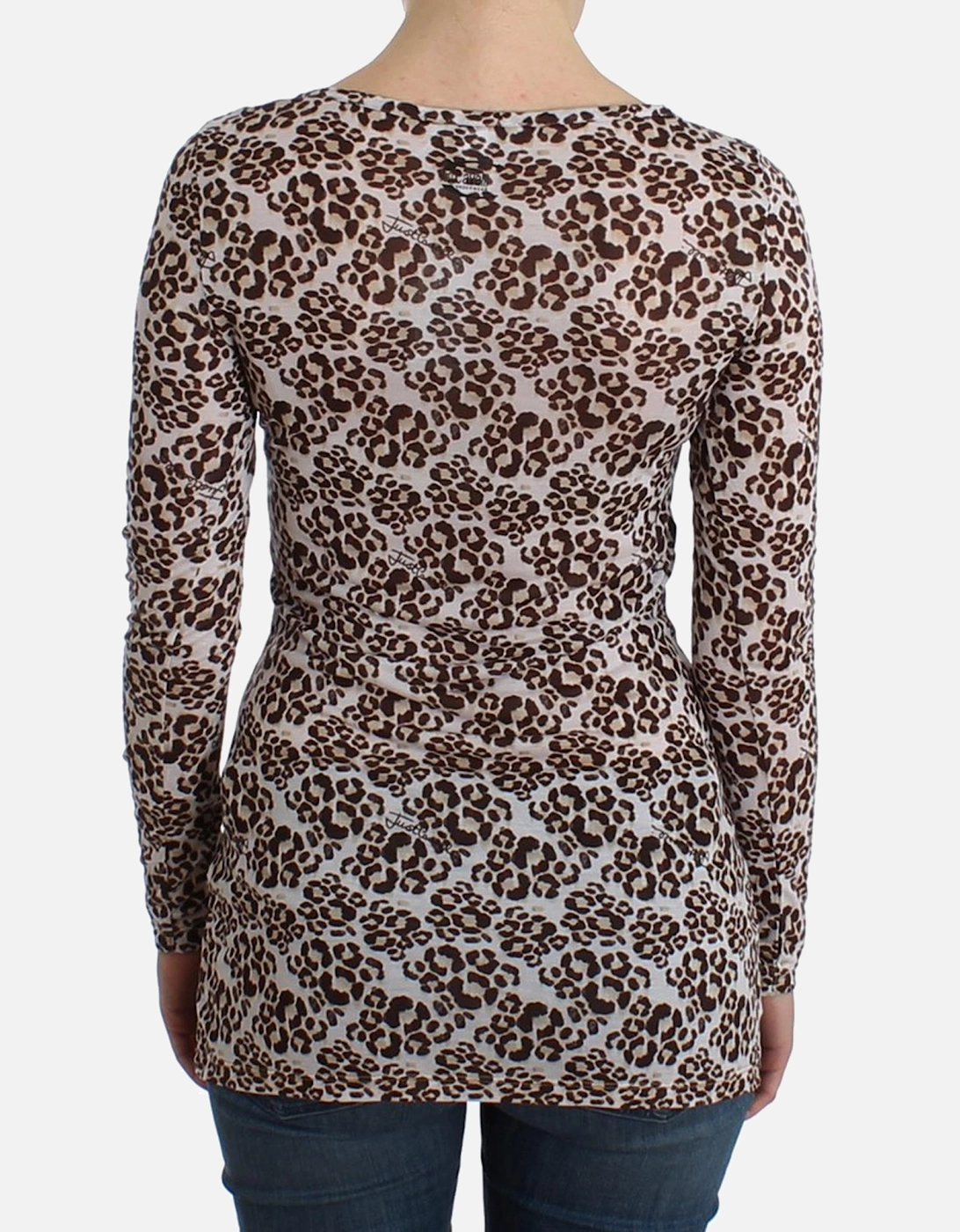 Leopard Print Long Sleeve Top Women - Brown T-Shirts