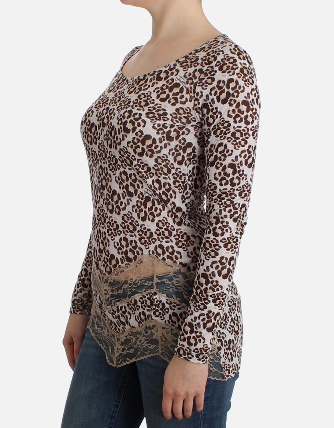 Leopard Print Long Sleeve Top Women - Brown T-Shirts