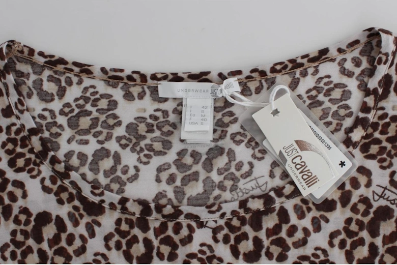 Leopard Print Long Sleeve Top Women - Brown T-Shirts