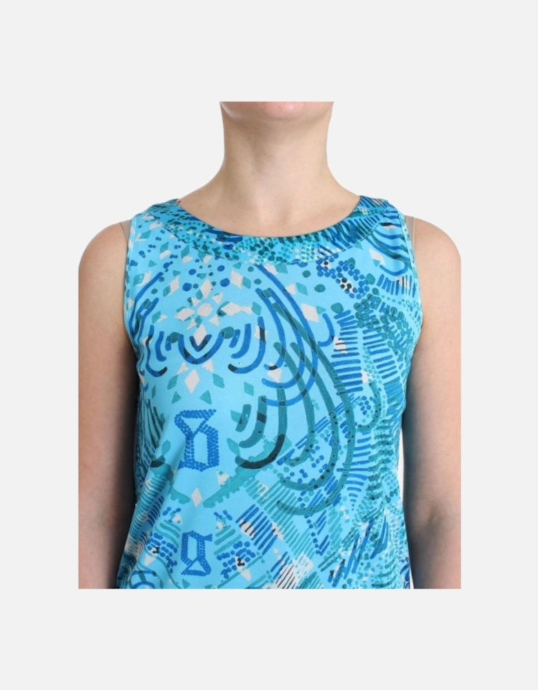 Abstract Print Sleeveless Top Women - Blue T-Shirts