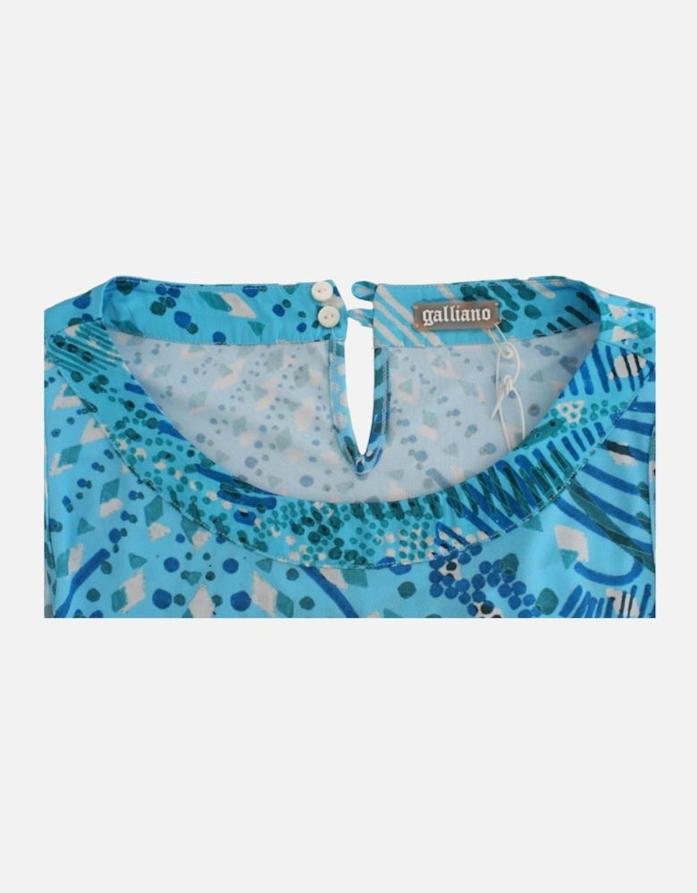 Abstract Print Sleeveless Top Women - Blue T-Shirts