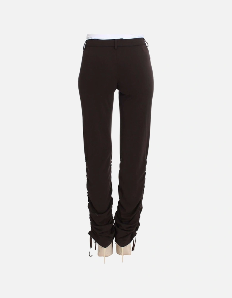Ruched Cuff Trousers Women - Blue Jeans