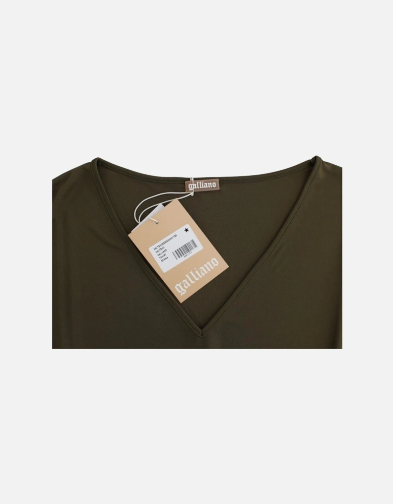 Tunic Top Relaxed Fit VNeck Women - Green T-Shirts