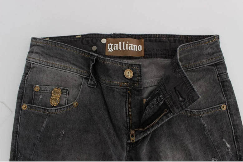Galliano Skinny Jeans Grey Women - Gray Jeans
