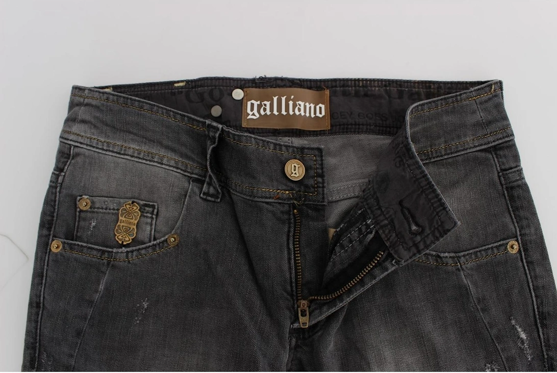 Galliano Skinny Jeans Grey Women - Gray Jeans