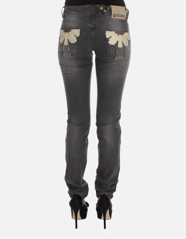 Galliano Skinny Jeans Grey Women - Gray Jeans