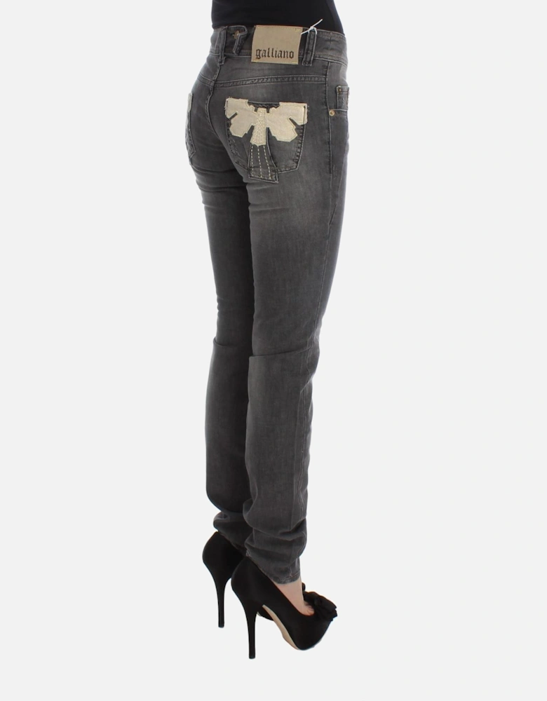 Galliano Skinny Jeans Grey Women - Gray Jeans