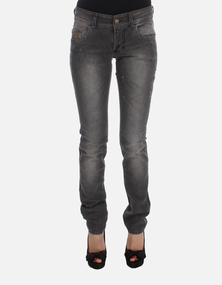 Galliano Skinny Jeans Grey Women - Gray Jeans
