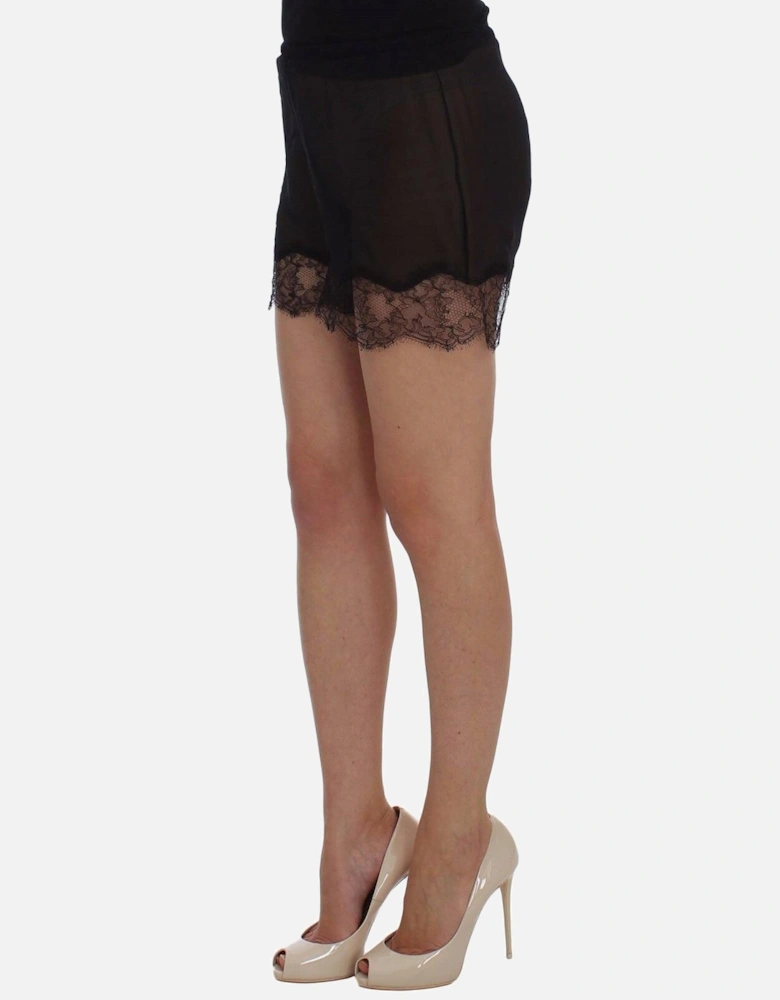 Dolce Gabbana Silk Lace Shorts Women - Black
