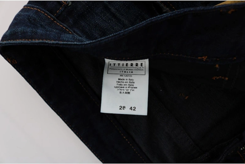 Regular Fit 100% Cotton Jeans with Zipper Fly Women - Blue Jeans