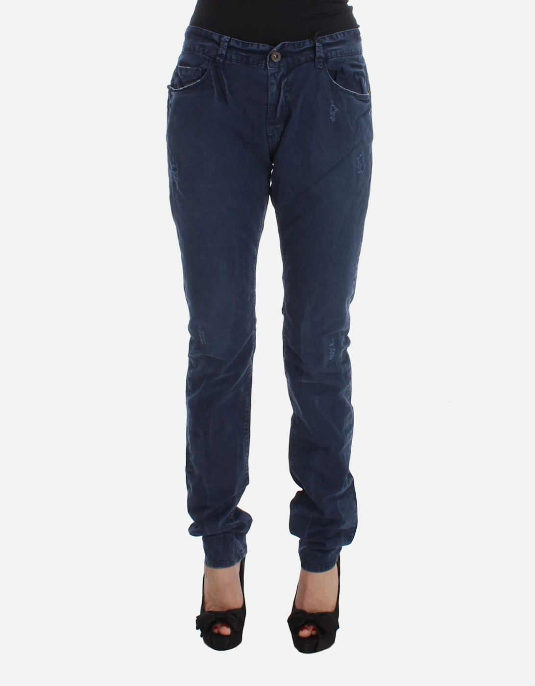 Regular Fit Cotton-Blend Jeans Women - Blue Jeans, 7 of 6