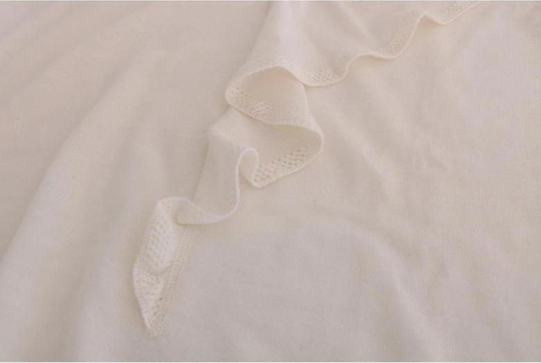100% Lana Wool T-Shirt Top Women - White