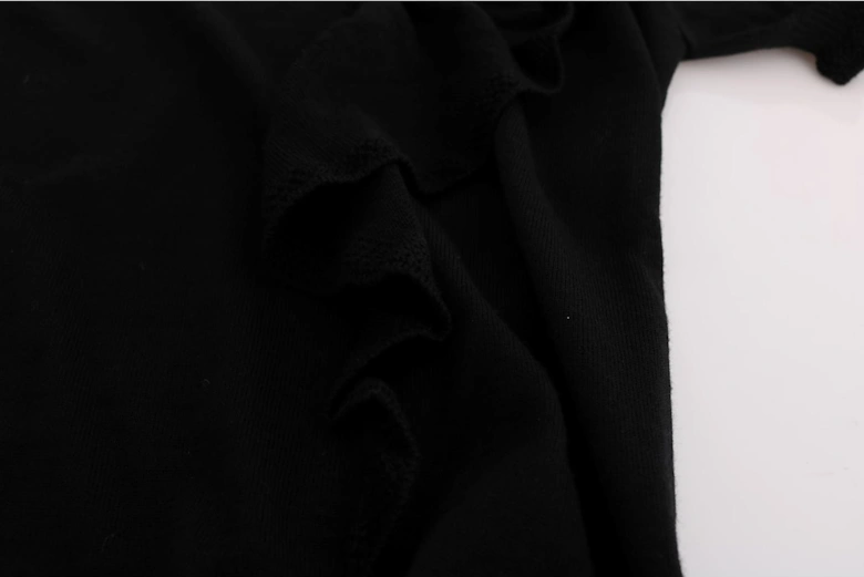 Lana Wool Black T-Shirt Top Women
