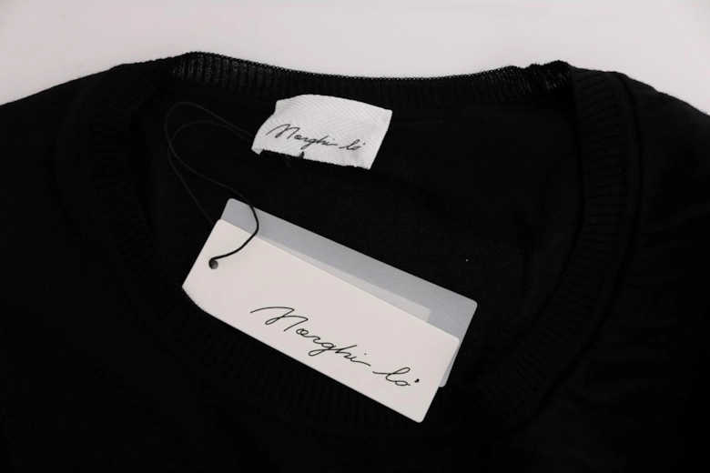 Lana Wool Black T-Shirt Top Women