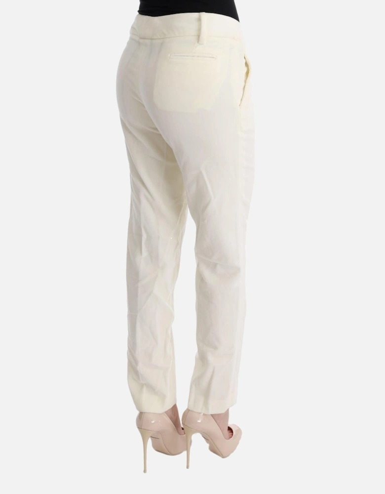 Regular Fit Cotton-Blend Pants Women - White Jeans