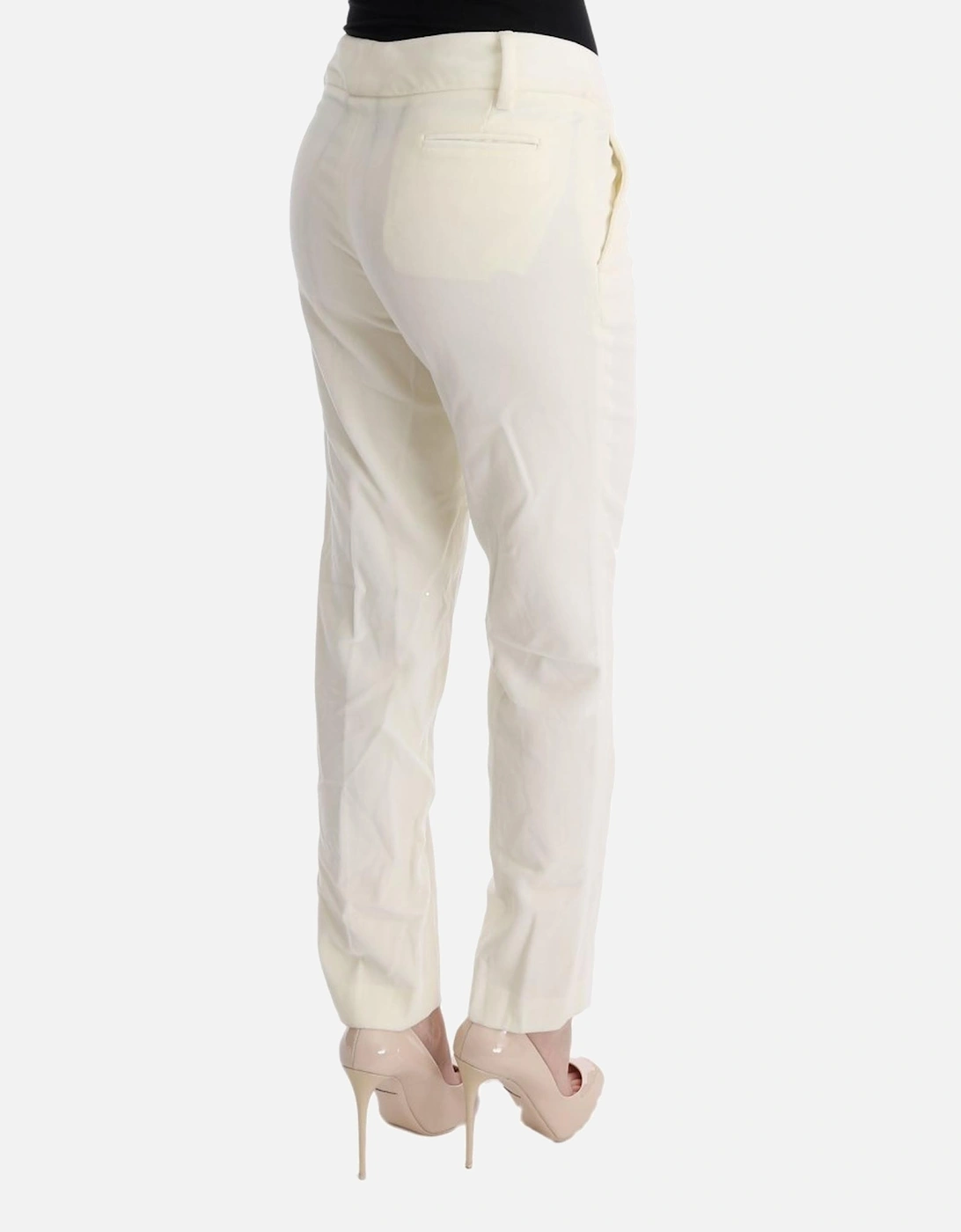 Regular Fit Cotton-Blend Pants Women - White Jeans