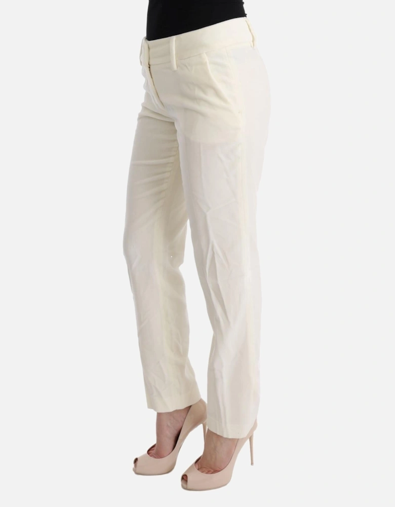 Regular Fit Cotton-Blend Pants Women - White Jeans