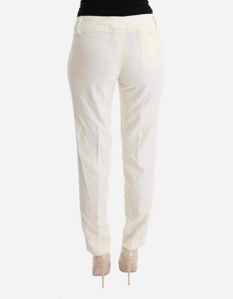 Regular Fit Cotton-Blend Pants Women - White Jeans