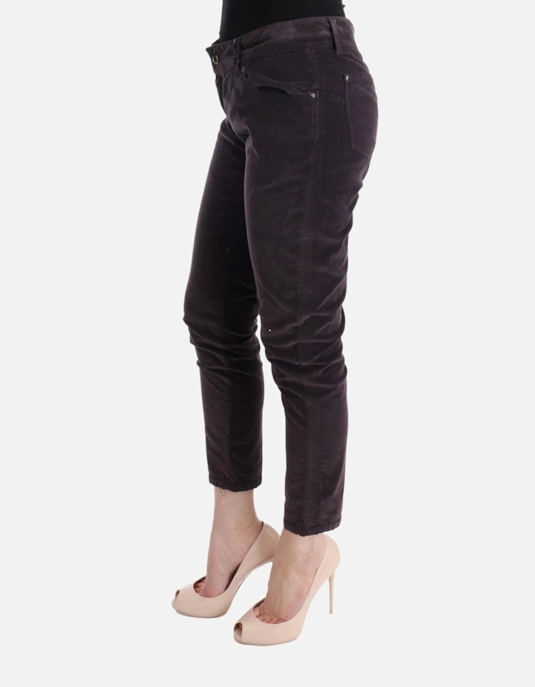 Velvet Straight Leg Pants Women - Brown Jeans