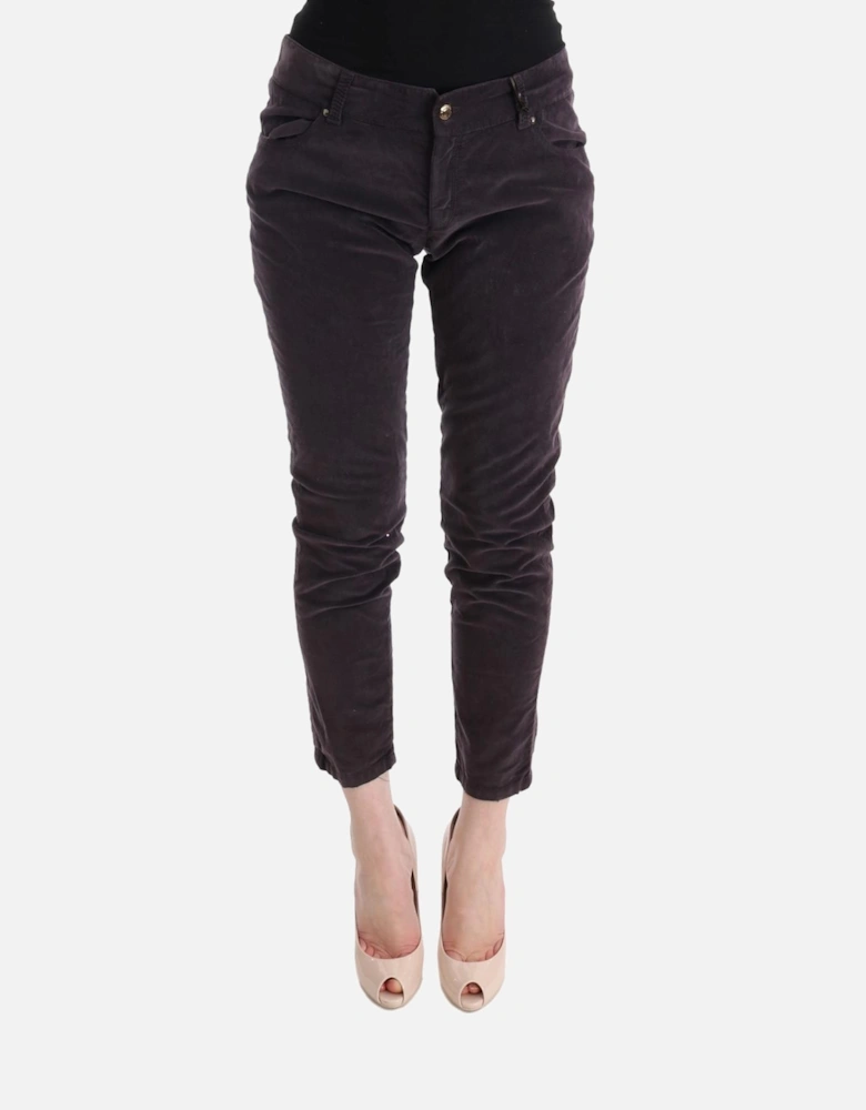 Velvet Straight Leg Pants Women - Brown Jeans
