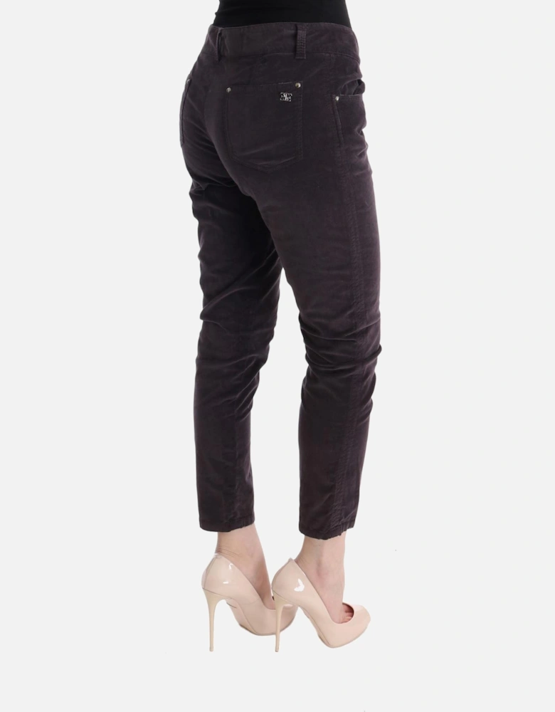 Velvet Straight Leg Pants Women - Brown Jeans