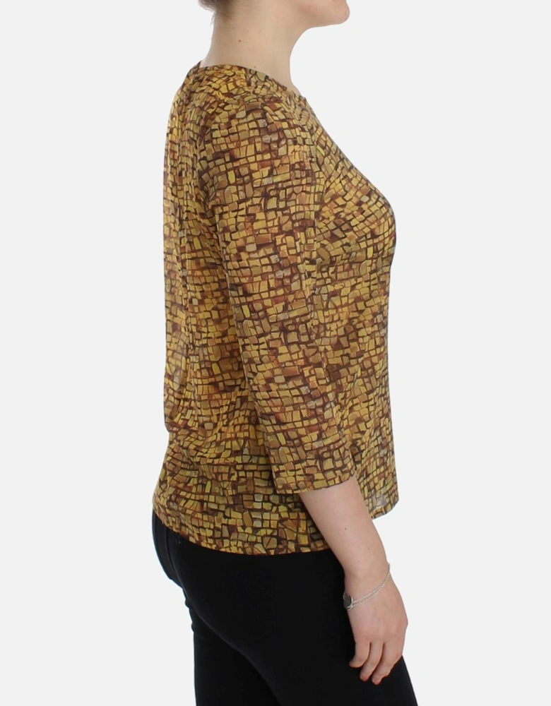 Dolce Gabbana Mosaic Blouse 34 Sleeve Women - Multicolor T-Shirts