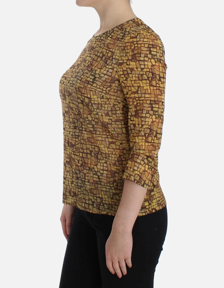 Dolce Gabbana Mosaic Blouse 34 Sleeve Women - Multicolor T-Shirts