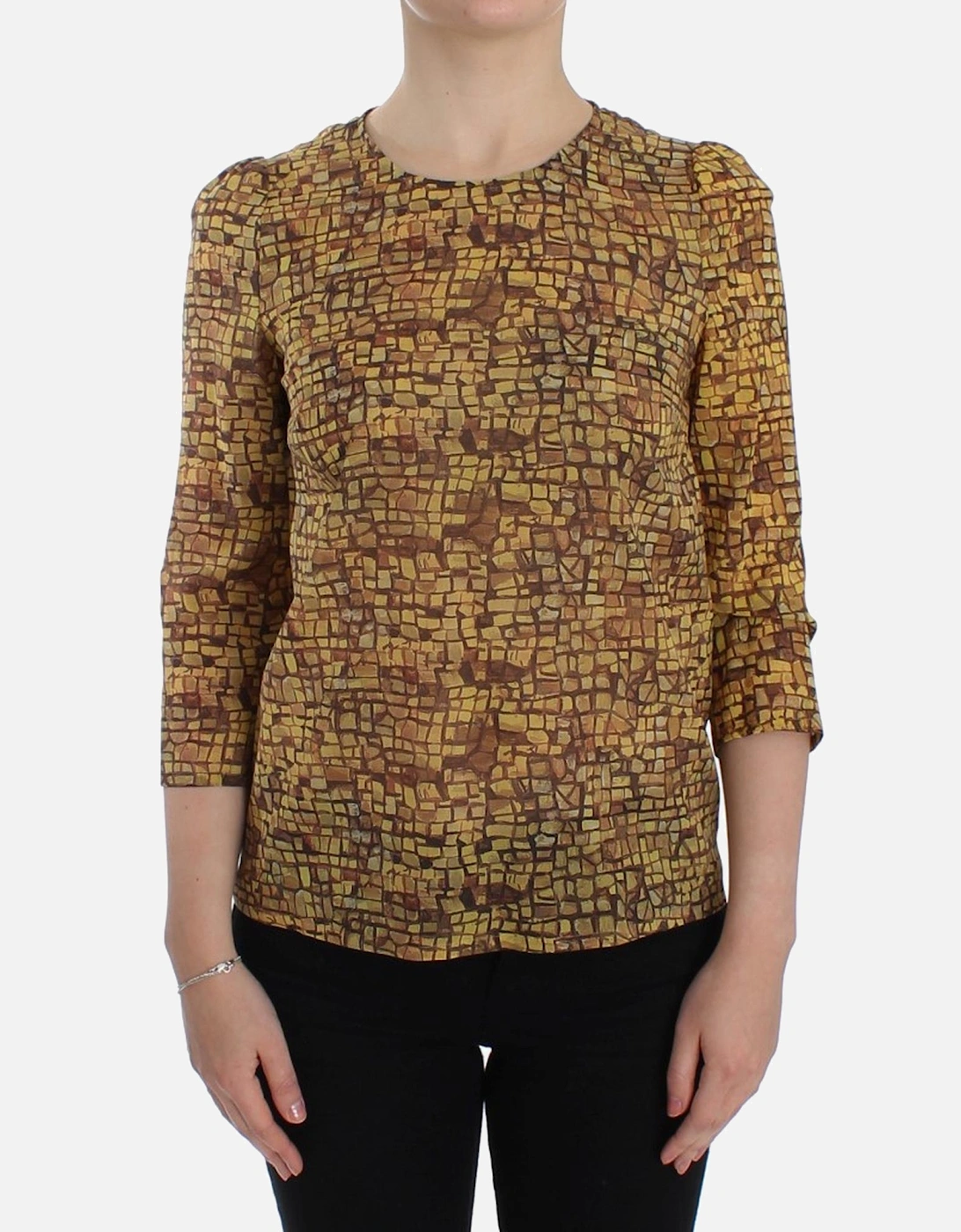 Dolce Gabbana Mosaic Blouse 34 Sleeve Women - Multicolor T-Shirts, 7 of 6