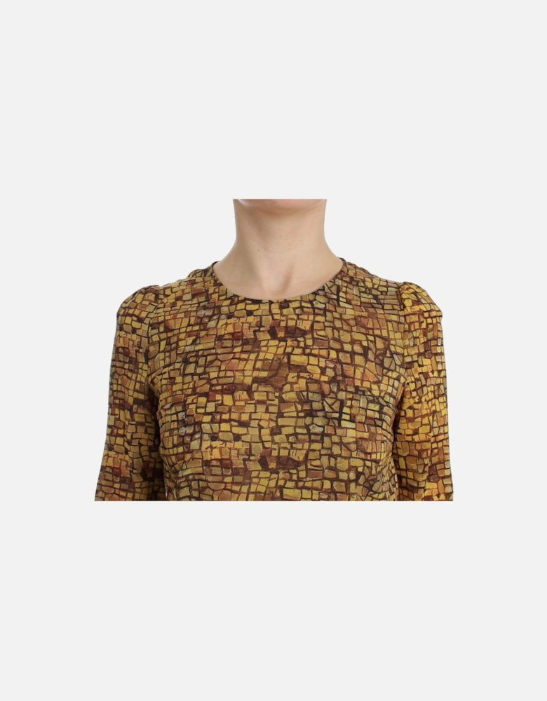 Dolce Gabbana Mosaic Blouse 34 Sleeve Women - Multicolor T-Shirts