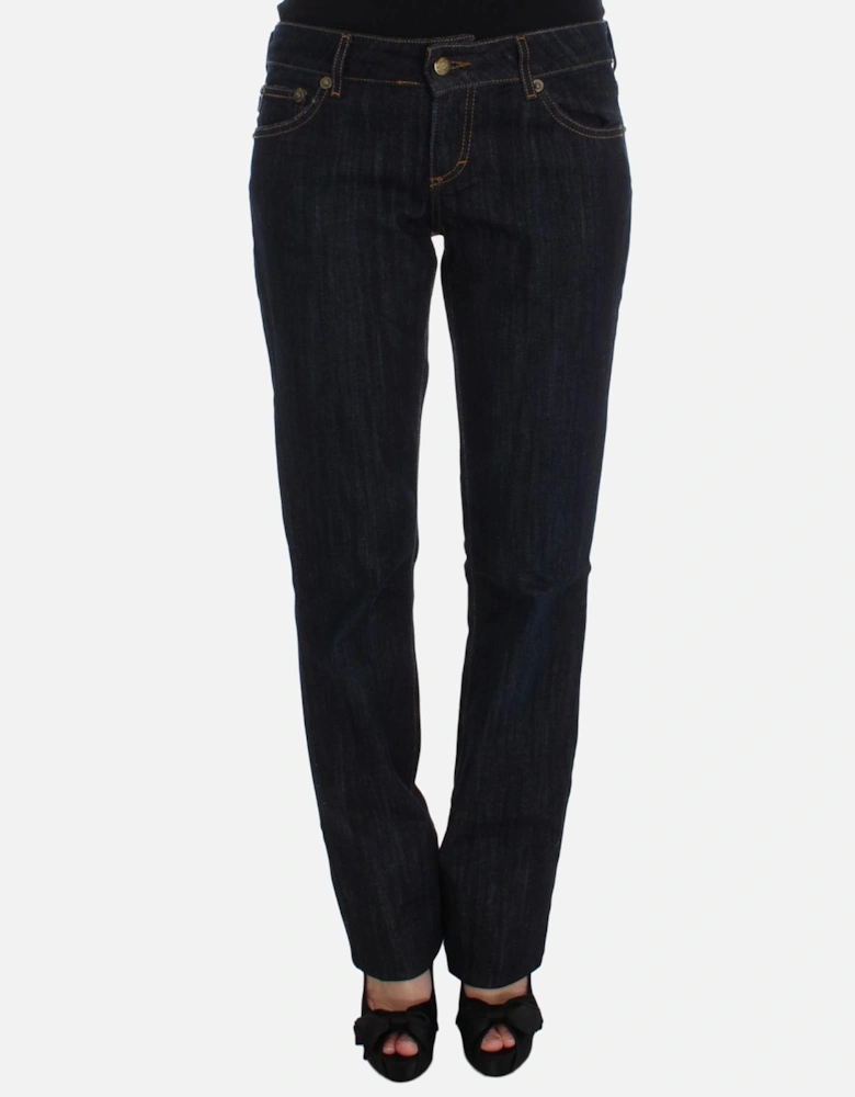 Straight Fit Jeans with Zipper Fly Women - Blue Jeans