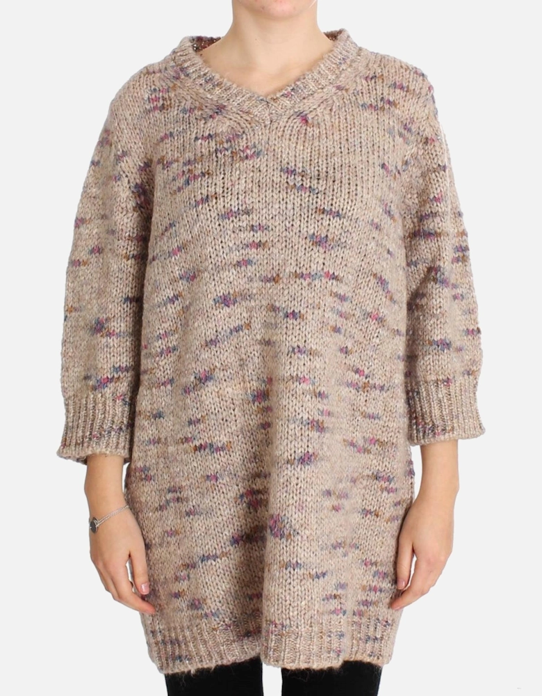 Multicolor Knitwear Pullover Sweater Women - Beige