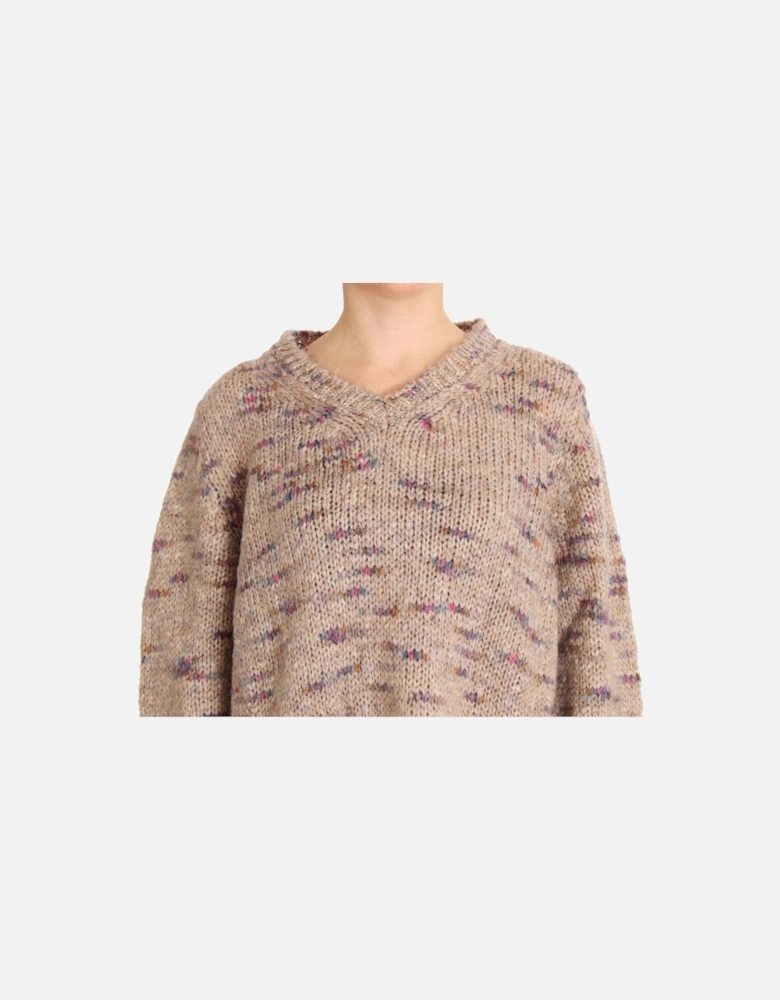 Multicolor Knitwear Pullover Sweater Women - Beige
