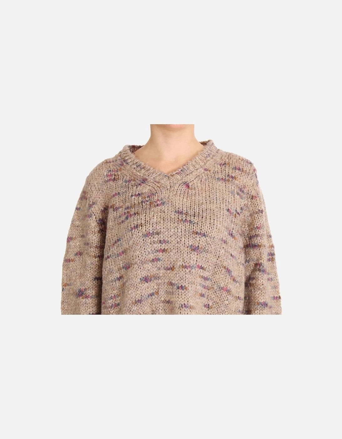 Multicolor Knitwear Pullover Sweater Women - Beige
