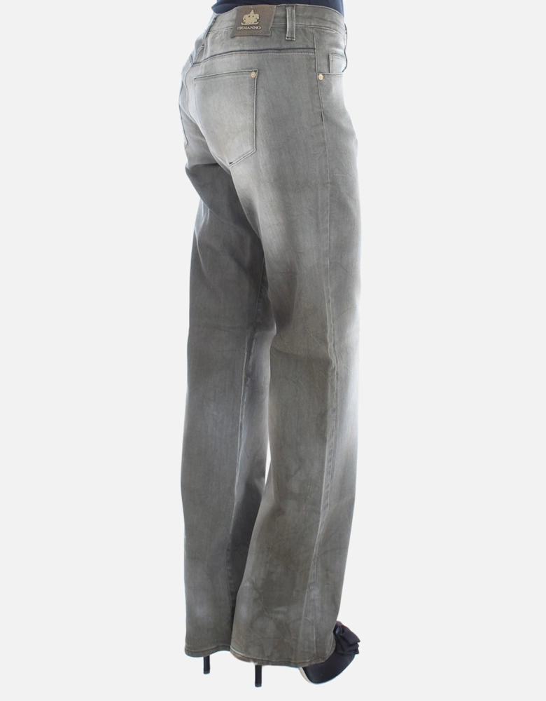 Grey Straight Leg Jeans Women - Gray Jeans