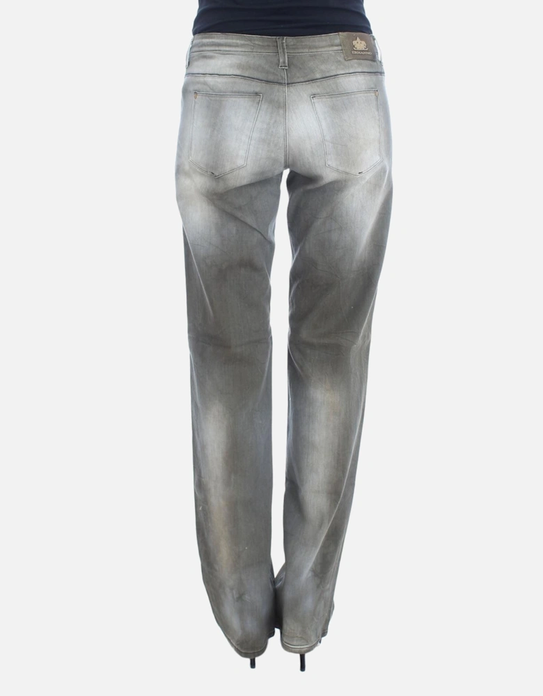 Grey Straight Leg Jeans Women - Gray Jeans