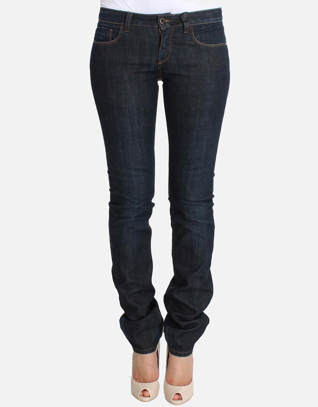 Straight Leg Jeans Women - Blue Jeans, 7 of 6