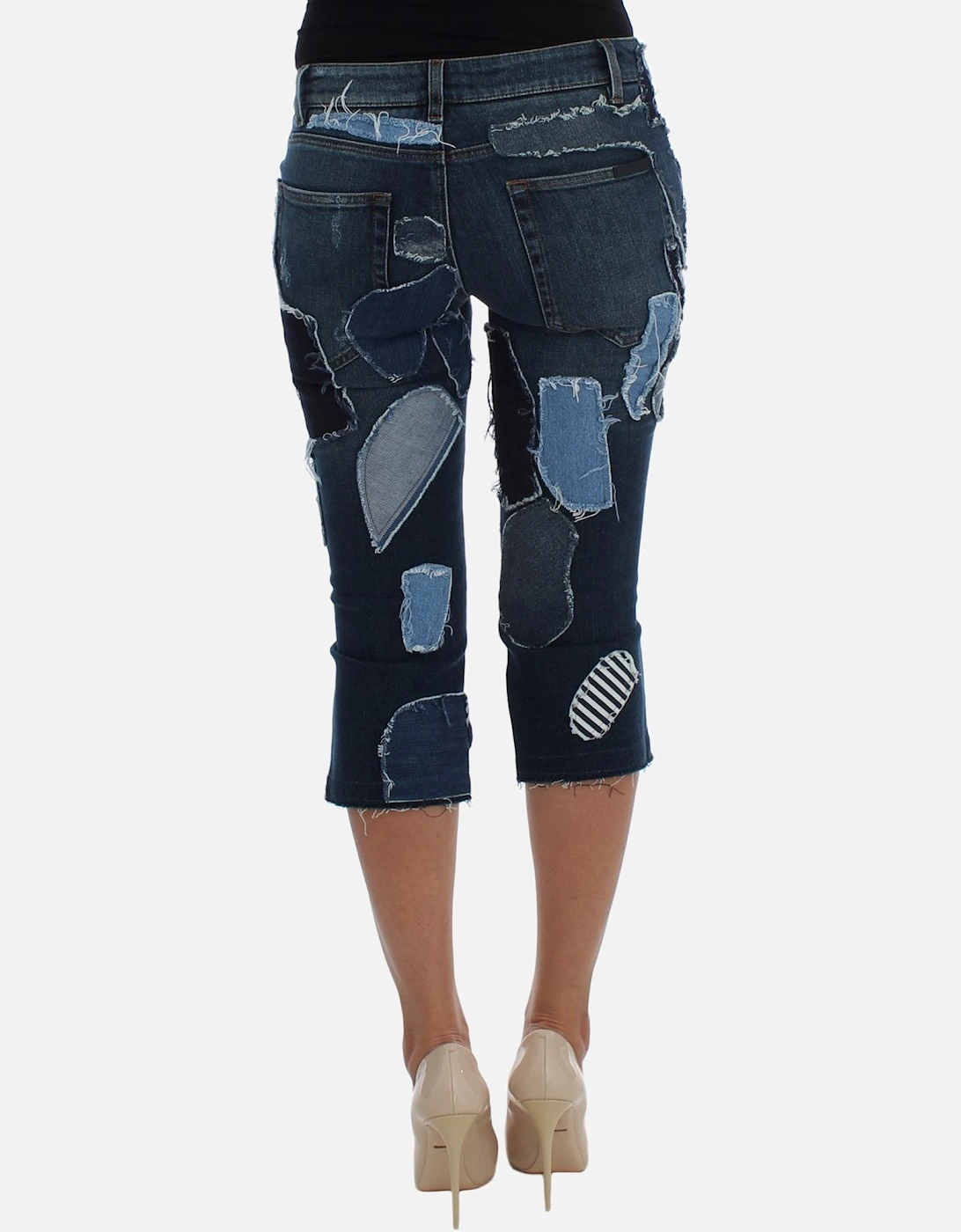 Dolce Gabbana Patchwork Denim Shorts Women - Blue