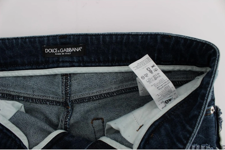 Dolce Gabbana Patchwork Denim Shorts Women - Blue